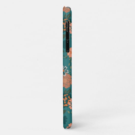 Blauwgroen Oranje loopvlakpatroon Case-Mate iPhone Case (Achterkant/links)