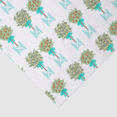 Blauwgroen Oranje Robin's Egg Blue Tissuepapier (Detail)