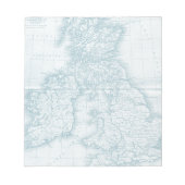 Blauwgroen, oude Antiek-kaartlaptop ter wereld Notitieblok (Voorkant)