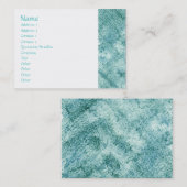 Blauwgroen overmaatse Visitekaartjes (Voorkant / Achterkant)