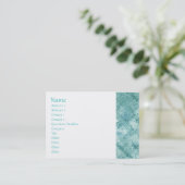 Blauwgroen overmaatse Visitekaartjes (Staand voorkant)