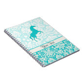 Blauwgroen paard notitieboek (Rechterzijde)