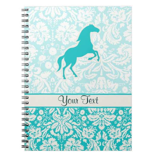 Blauwgroen paard notitieboek (Voorkant)