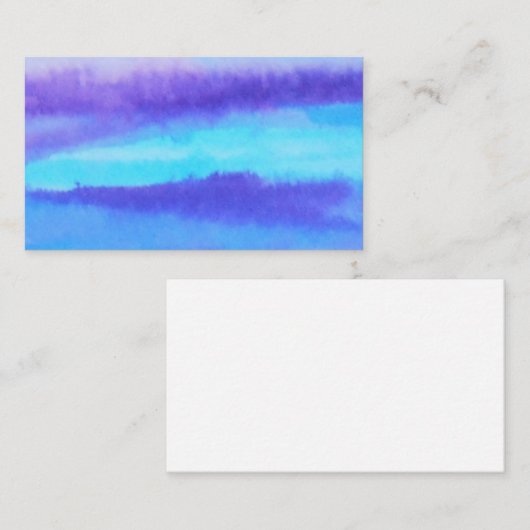 Blauwgroen Paars horizontaal Abstract Visitekaartje (Voorkant / Achterkant)