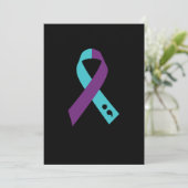 Blauwgroen Paars koolstof semicolon: zelfmoordprev Save The Date (Staand voorkant)