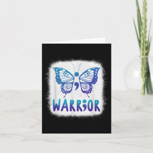 Blauwgroen Paars Semicolon Butterfly Zelfmoordprev Kaart