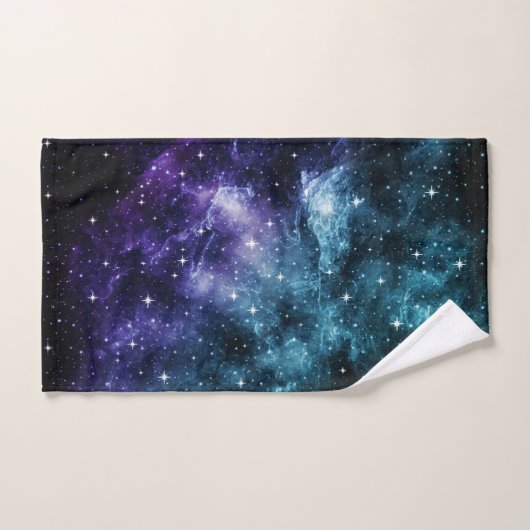 Blauwgroen Paarse galaxy Nebula Dream #1 Bad Handdoek (Handdoek)