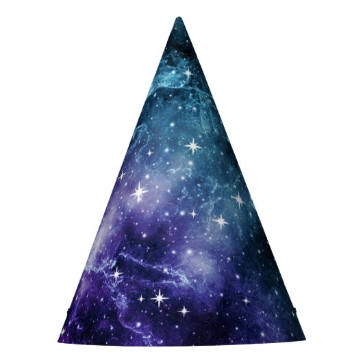 Blauwgroen Paarse galaxy Nebula Dream #1 Feesthoedjes (Voorkant)