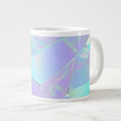 Blauwgroen & Paarse iriserend ontwerp Extra Grote Beker (Voorkant rechts)