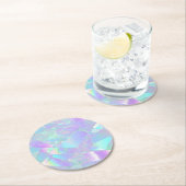 Blauwgroen & Paarse iriserend ontwerp Ronde Kartonnen Onderzetter (Insitu)