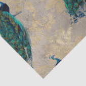 Blauwgroen packs op gouden ontkoppeling tissuepapier (Detail)