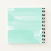 Blauwgroen Paint Smudge Gratitude Journal Notitieboek (Achterkant)