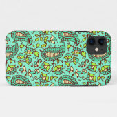 Blauwgroen Paisley iPhone 5 Case Mate-ID (Achterkant (horizontaal))
