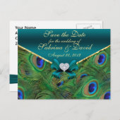 Blauwgroen Pakket sparen het Briefkaart van de Dat (Voorkant / Achterkant)