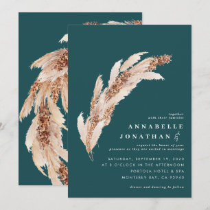 Blauwgroen pampas grassen botanische elegante brui