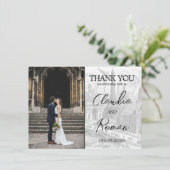 Blauwgroen Parijspaspoort Bedankkaart (Staand voorkant)