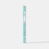 Blauwgroen patroon iPhone hoesje (Linkerkant)