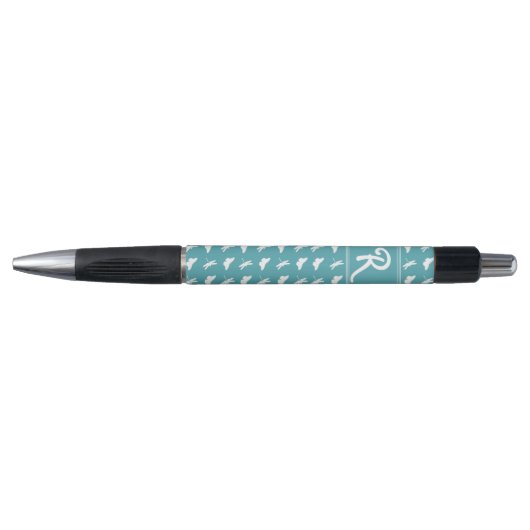 Blauwgroen patroonvlinder en dragonfly pen (Voorkant)