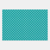 Blauwgroen Patterns Wrapping Paper Sheet Set (Voorkant 2)
