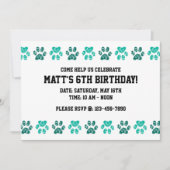 Blauwgroen Pauw Print Pattern in Blauwgroen - Birt Kaart (Voorkant)