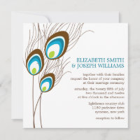 Blauwgroen Peacock Feathers Wedding