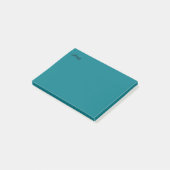 Blauwgroen persoonlijke opmerkingen post-it® notes (Schuin)