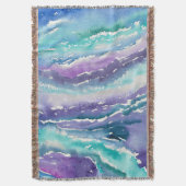 Blauwgroen pictogrammen deken (Voorkant Verticaal)