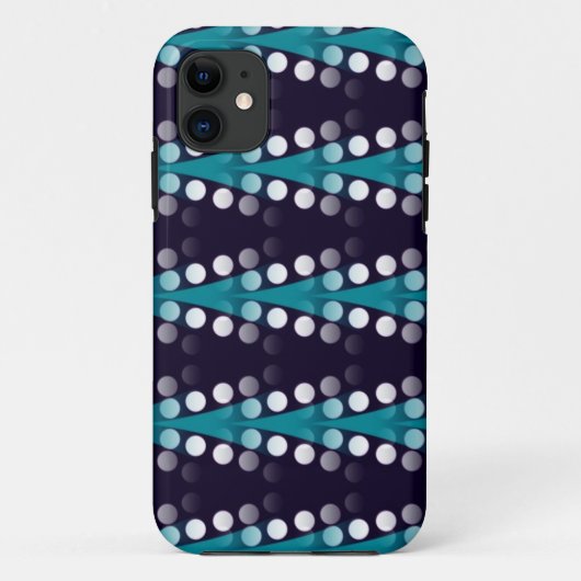 Blauwgroen pijlen en wit Stippen patroon iPhone 5  Case-Mate iPhone Case (Achterkant)