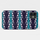 Blauwgroen pijlen en wit Stippen patroon iPhone 5  Case-Mate iPhone Case (Achterkant (horizontaal))
