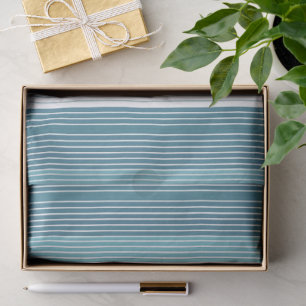 Blauwgroen Pinstripe Kerstpatroon#28 ID1009 Tissuepapier