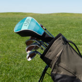 Blauwgroen Plaid Custom Monogram Initialen Dames Golfheadcover (Insitu)