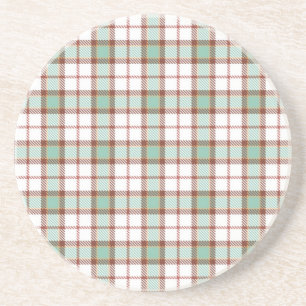 Blauwgroen Plaid Sandstone Onderzetter