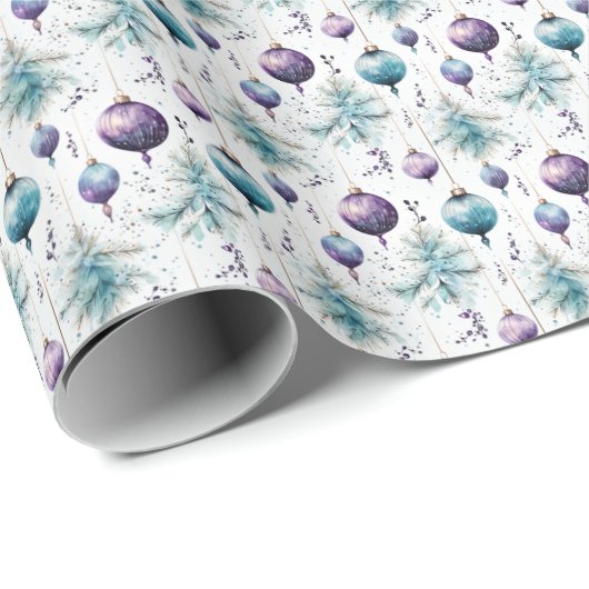 Blauwgroen Plum Charm: Een samensmelting van Paars Cadeaupapier (Rol Hoek)