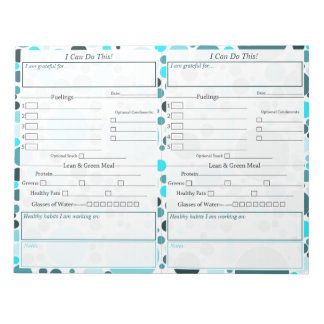 Blauwgroen Polka Dot 5-1 Food Journal Notitieblok