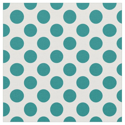 Blauwgroen Polka Dot Stof (Close Up)
