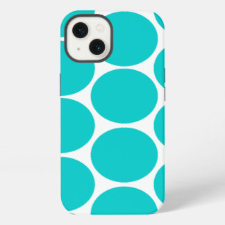 Blauwgroen POLKA DOTS GROOT iPhone 13 Hoesje
