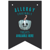 Blauwgroen Pompoen Halloween Allergie Vriendelijke Vlaggetjes (Derde vlag)