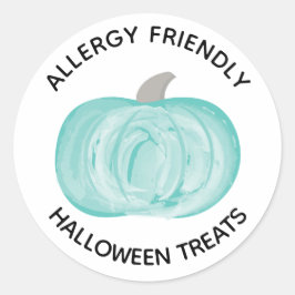 Blauwgroen pompoen Halloween Non-food behandelinge Ronde Sticker