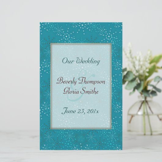 Blauwgroen programma Galaxy WEDDING (Staand voorkant)