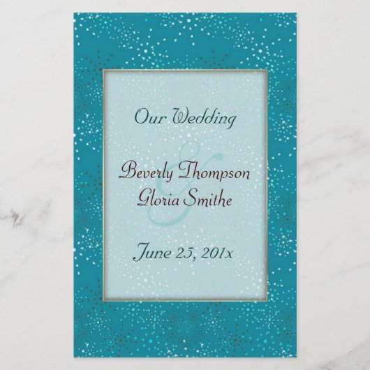 Blauwgroen programma Galaxy WEDDING (Voorkant)