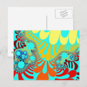 Blauwgroen regenboogmod briefkaart (Voorkant / Achterkant)