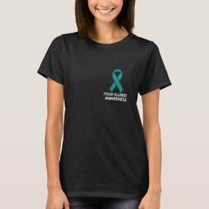 Blauwgroen Ribbon Food Allergy Awareness Montage S T-shirt