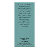 Blauwgroen Ring Paarse Bubble Abstracte Sjabloon B Reclamekaart (Achterkant)