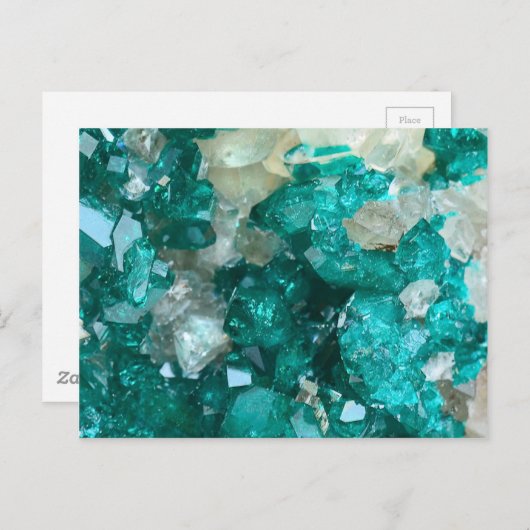 Blauwgroen Rock Snoep Quartz Briefkaart (Voorkant / Achterkant)