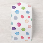 Blauwgroen Rode Circus Tent Birthday Party All In One Uitnodiging (Buitenkant)