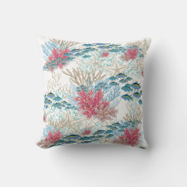 Blauwgroen Rode Koraal Reef Vis Kust Oceaan Beachy Kussen