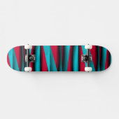 Blauwgroen-rood Abstract Skateboard (Horizontaal)