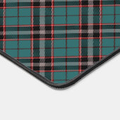 Blauwgroen Rood Plaid Bold Pattern  Tartan Gaming Bureaumat (Hoek)