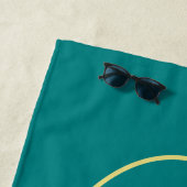 Blauwgroen Roos bruiloft Strandlaken (In situ)