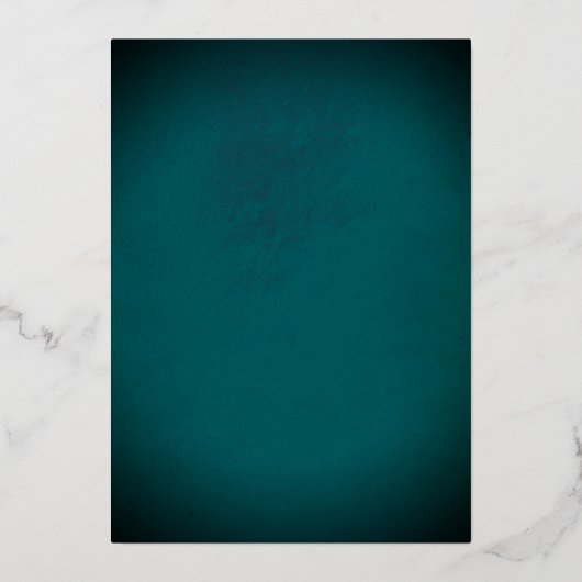 Blauwgroen Roos Swirl Quinceanera Gouden Tafelnumm Folie Uitnodiging (Achterkant)